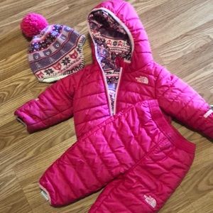 Baby Northface jacket hat and snow pants.